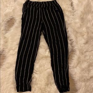Black striped pants